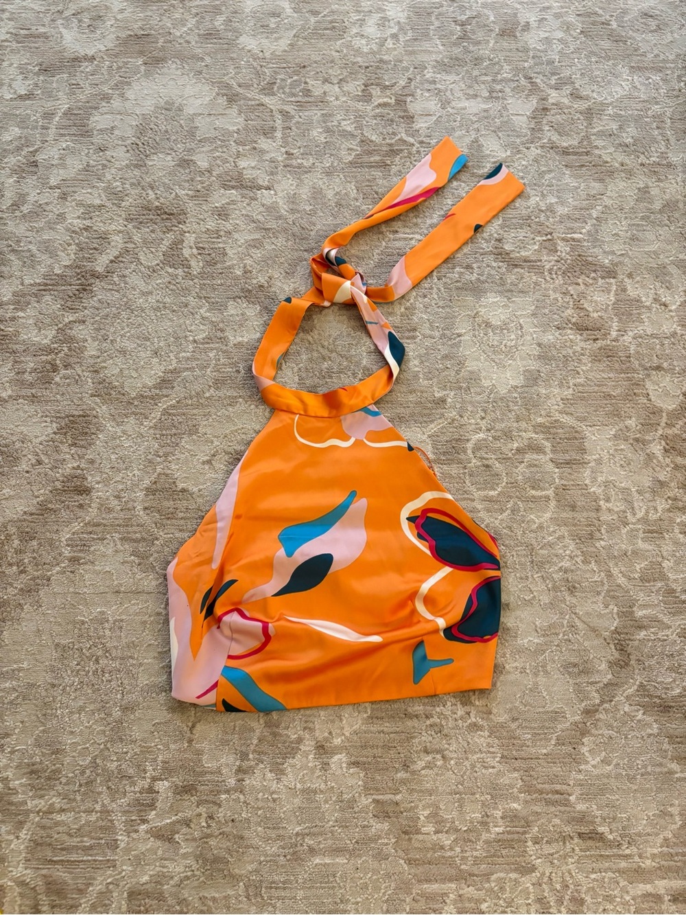 ORANGE HALTER TOP 🍊